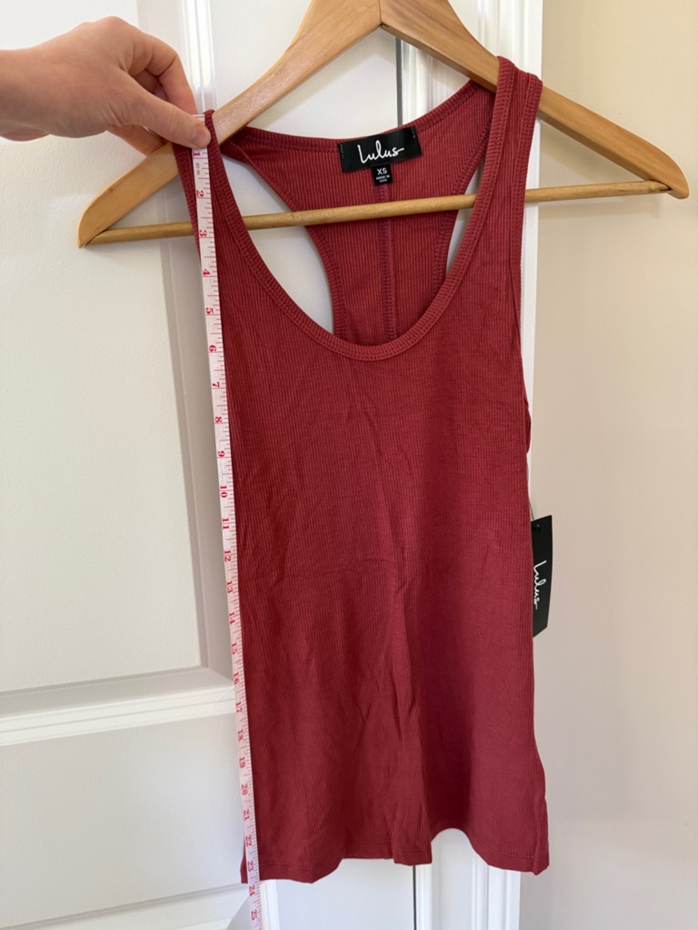 Lulu's Ribbed Racerback Tank Top XS - Picture 4 of 7
